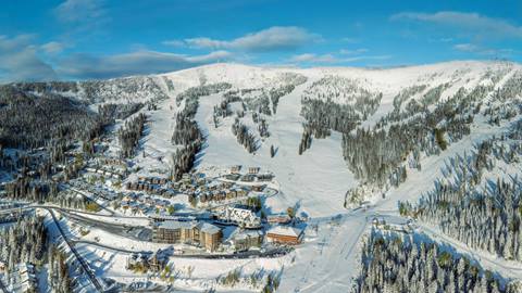 panoramic drone view of the Schweitzer Village